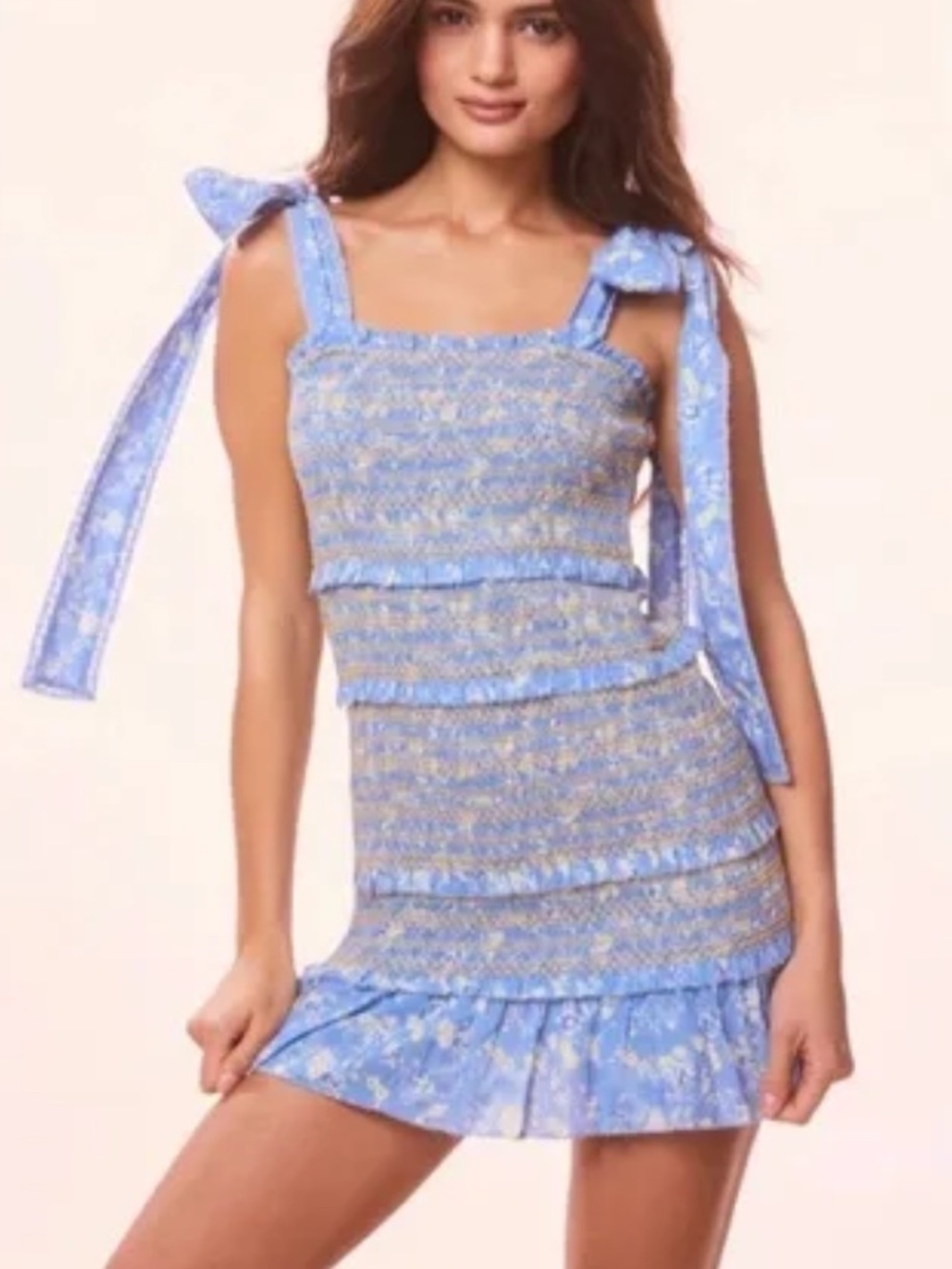 NWT 🦋 Love shack fancy Belle re-edition cotton floral mini dress